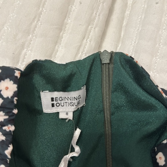 Floral green summer mini dress - Picture 5 of 5